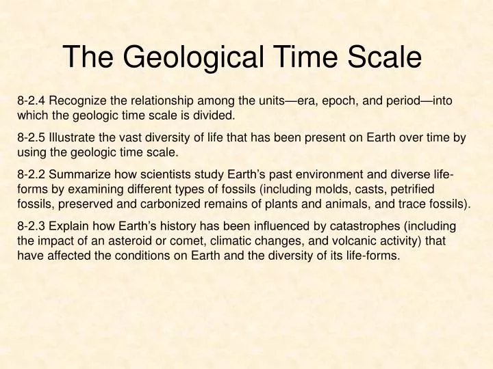 the geological time scale