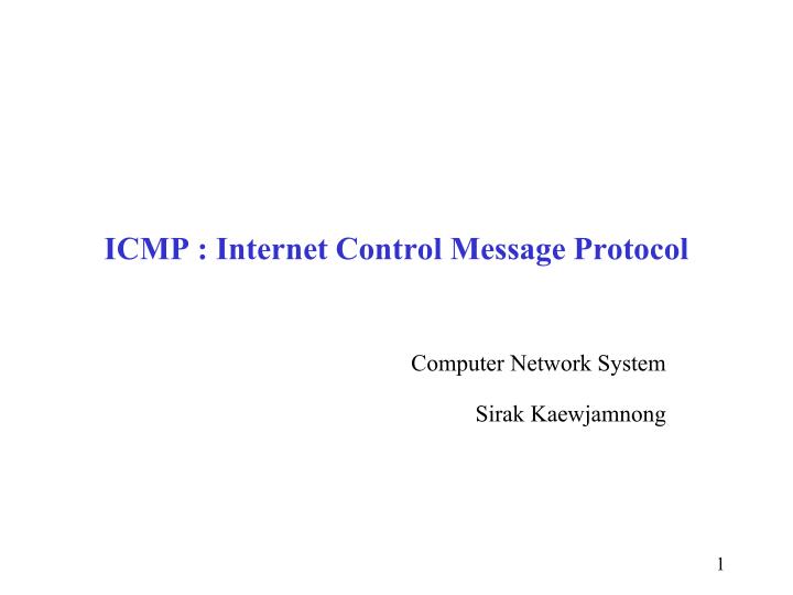 icmp internet control message protocol