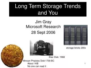 Long Term Storage Trends and You