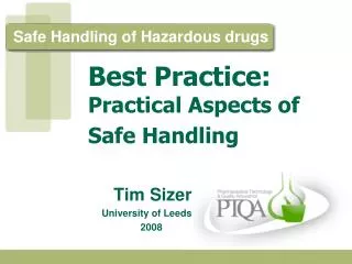 Safe Handling of Hazardous drugs
