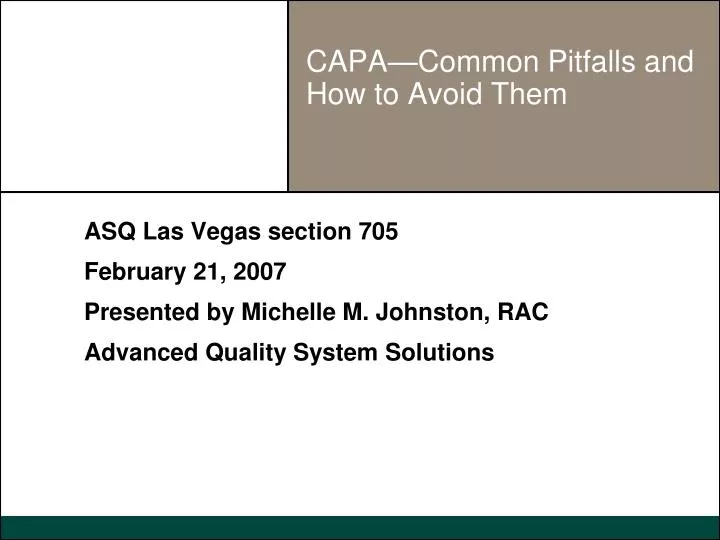 capa common pitfalls and how to avoid them