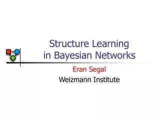 Structure Learning in Bayesian Networks