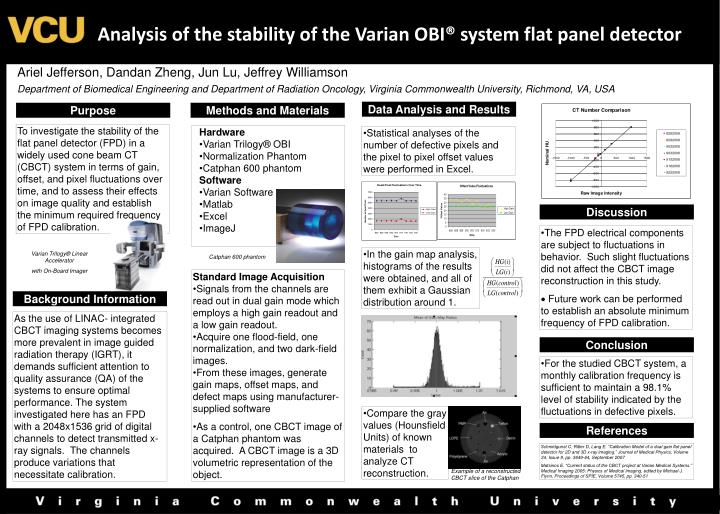 analysis of the stability of the varian obi system flat panel detector