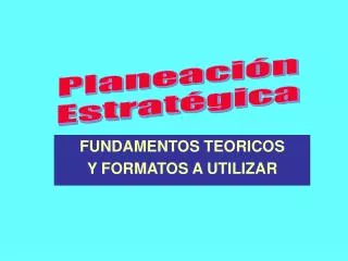 fundamentos teoricos y formatos a utilizar