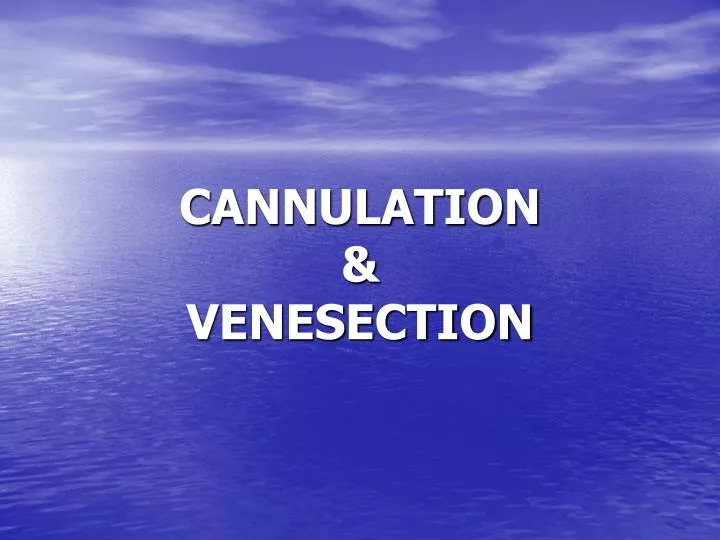 cannulation venesection