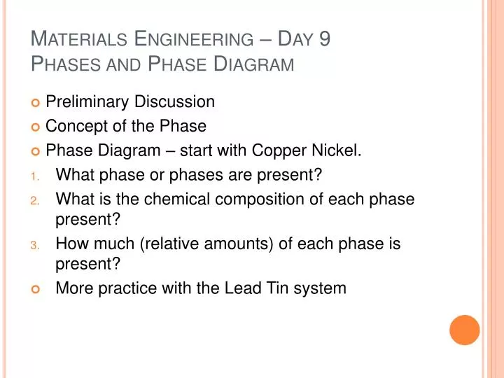 materials engineering day 9 phases and phase diagram