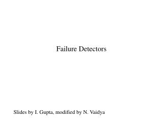 Failure Detectors