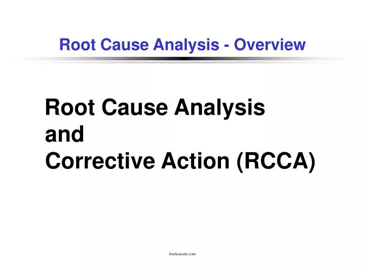 root cause analysis overview