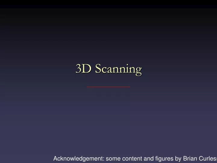 3d scanning