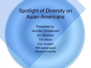 Spotlight of Diversity on Asian-Americans