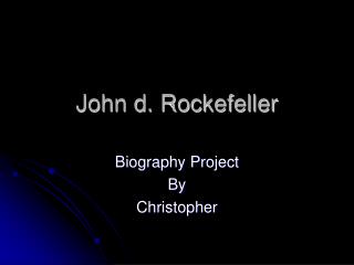 John d. Rockefeller