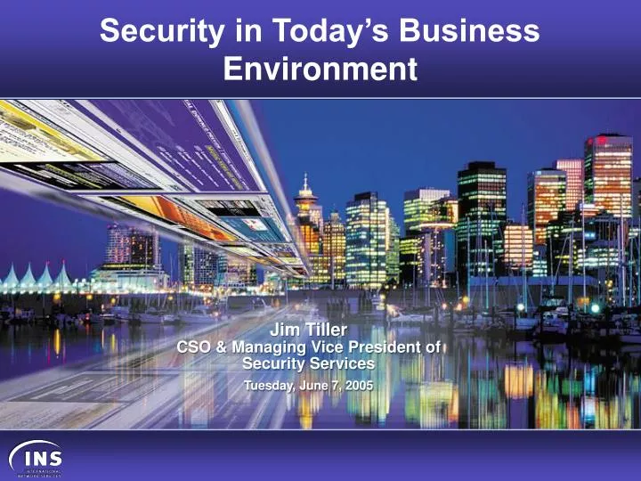 security in today s business environment