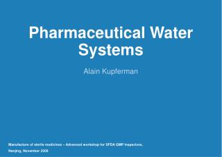 Pharmaceutical Water Systems