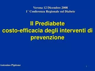 Il Prediabete costo-efficacia degli interventi di prevenzione