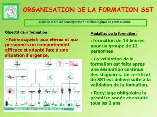 ORGANISATION DE LA FORMATION SST