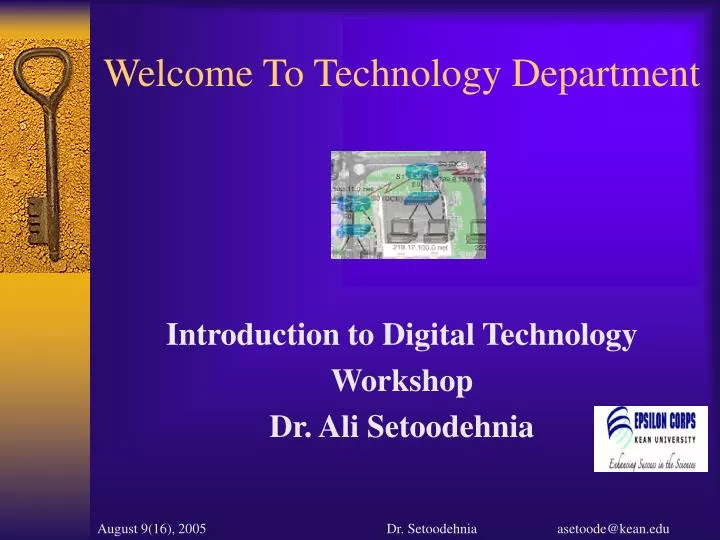 welcome to technology department