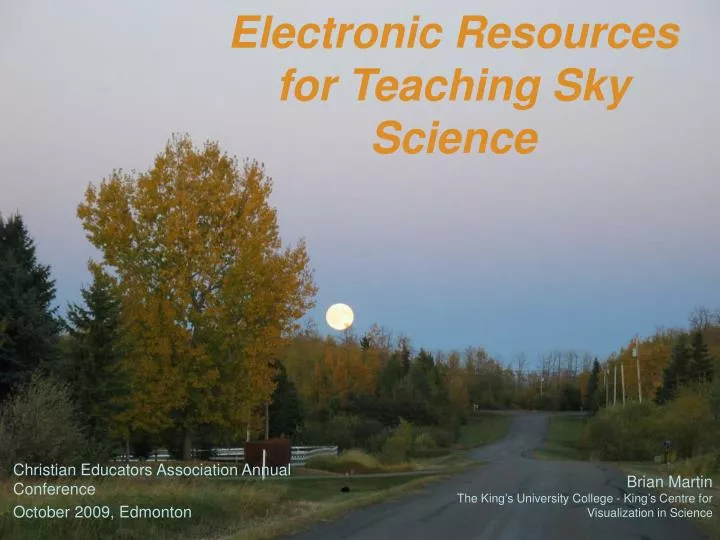 electronic resources for teaching sky science