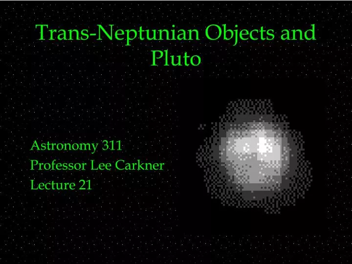 trans neptunian objects and pluto