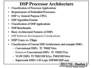 DSP Processor Architecture