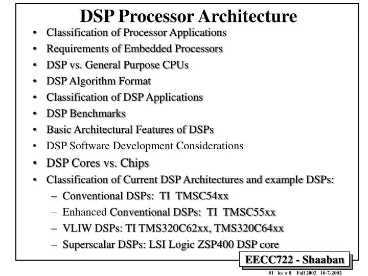 dsp processor architecture