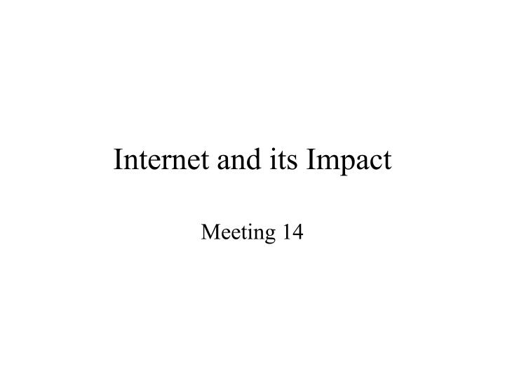 internet and its impact