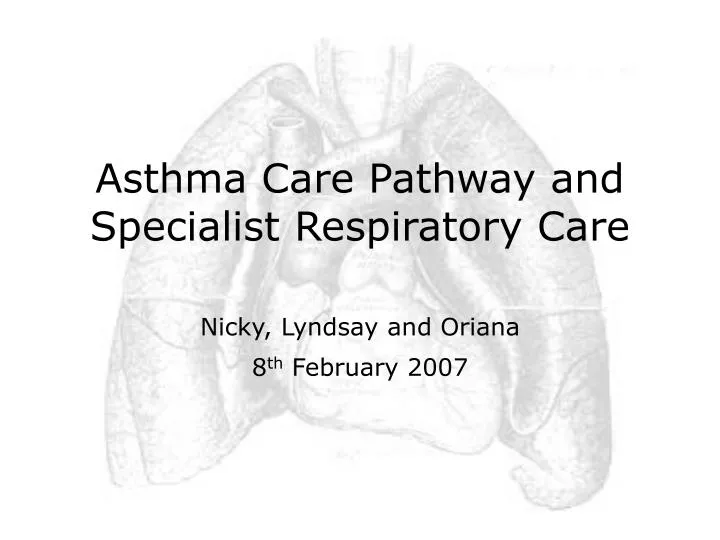 asthma care pathway and specialist respiratory care