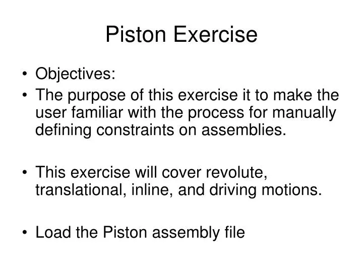 piston exercise