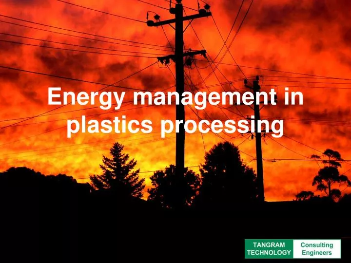 energy management in plastics processing