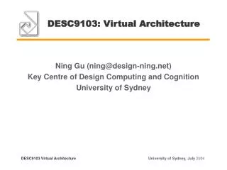 DESC9103: Virtual Architecture