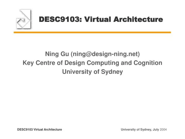 desc9103 virtual architecture