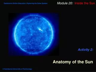 Activity 2: Anatomy of the Sun