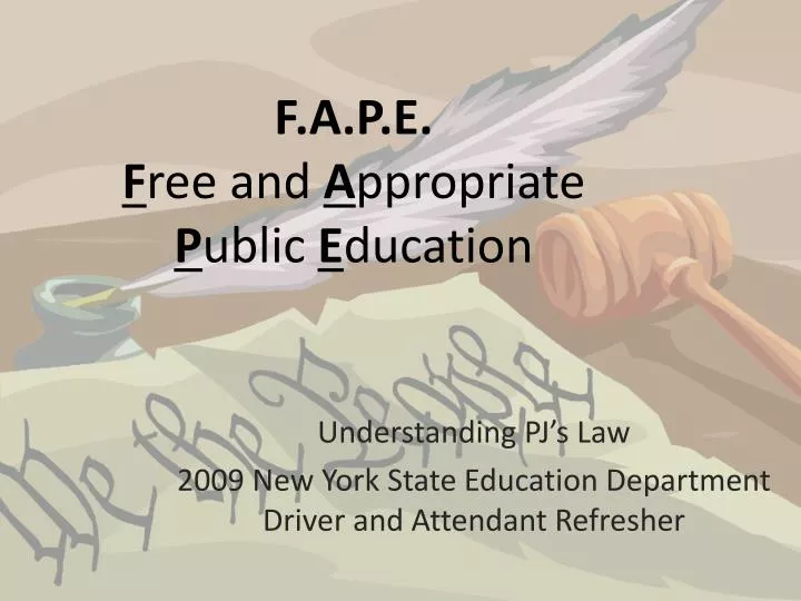 f a p e f ree and a ppropriate p ublic e ducation