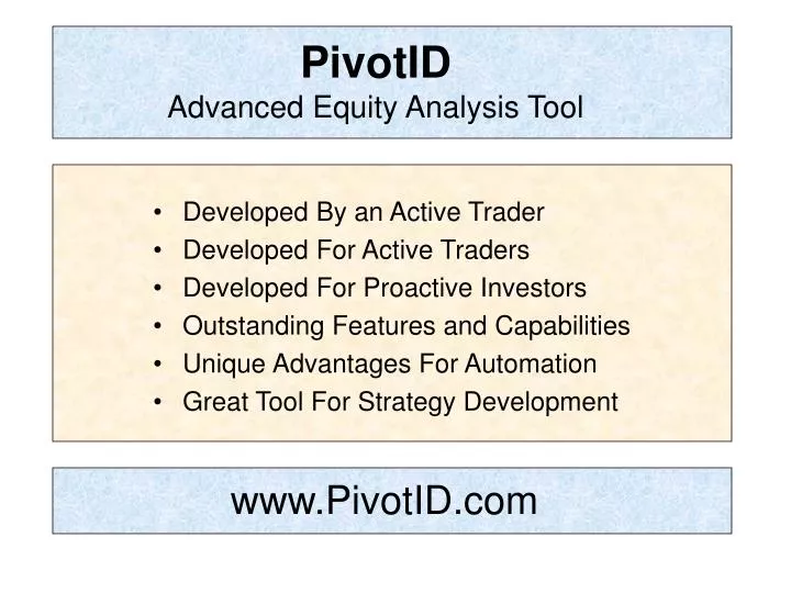 pivotid advanced equity analysis tool