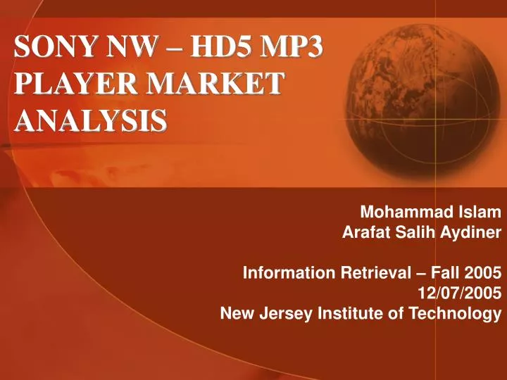 sony nw hd5 mp3 player market analysis