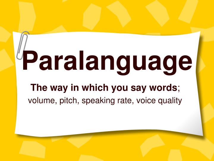 paralanguage