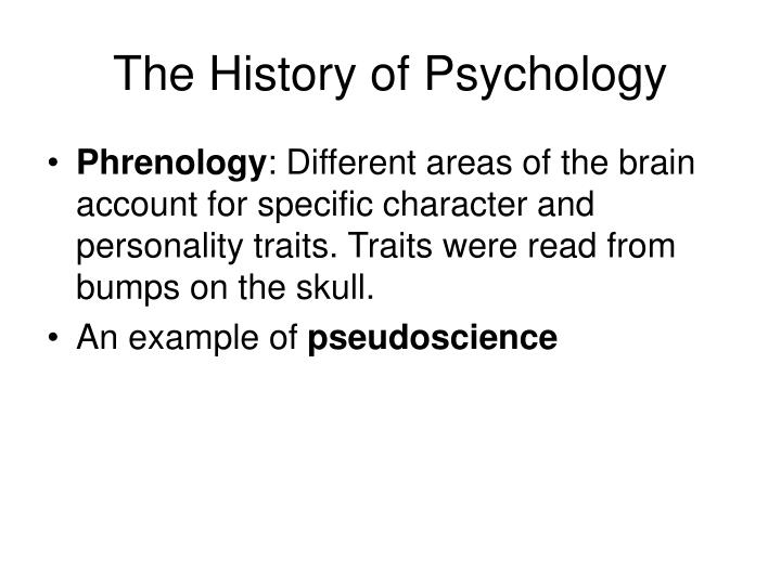 the history of psychology