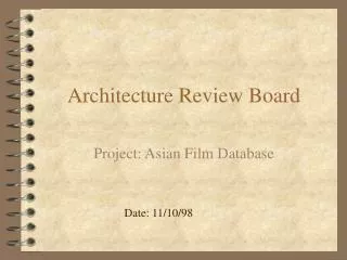 Architecture Review Board