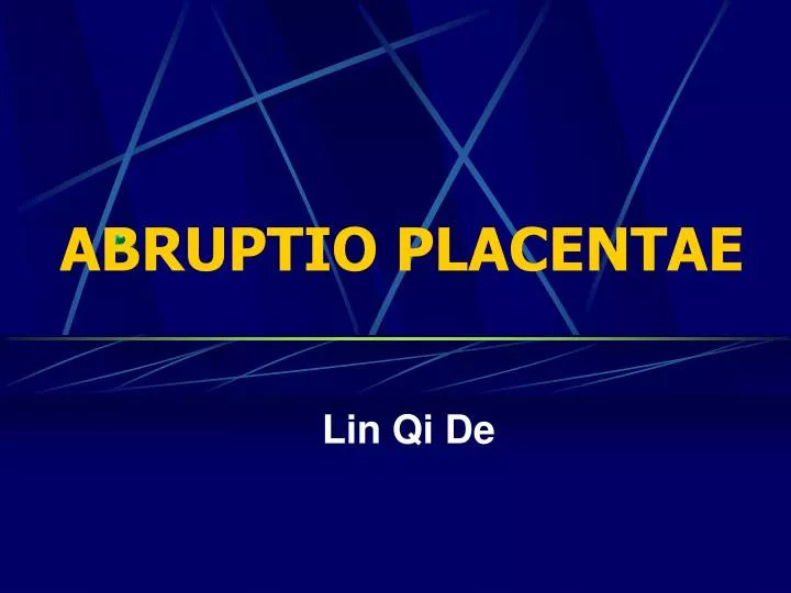 abruptio placentae
