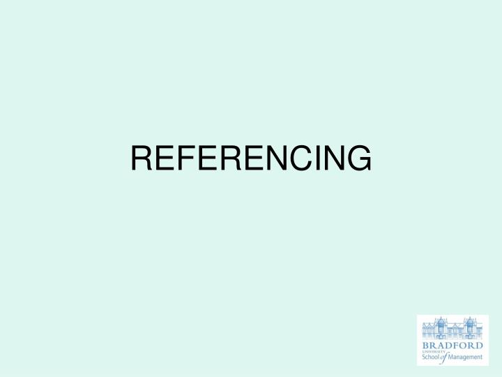 referencing
