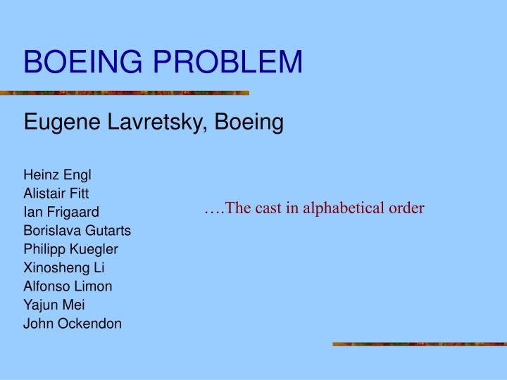 boeing problem