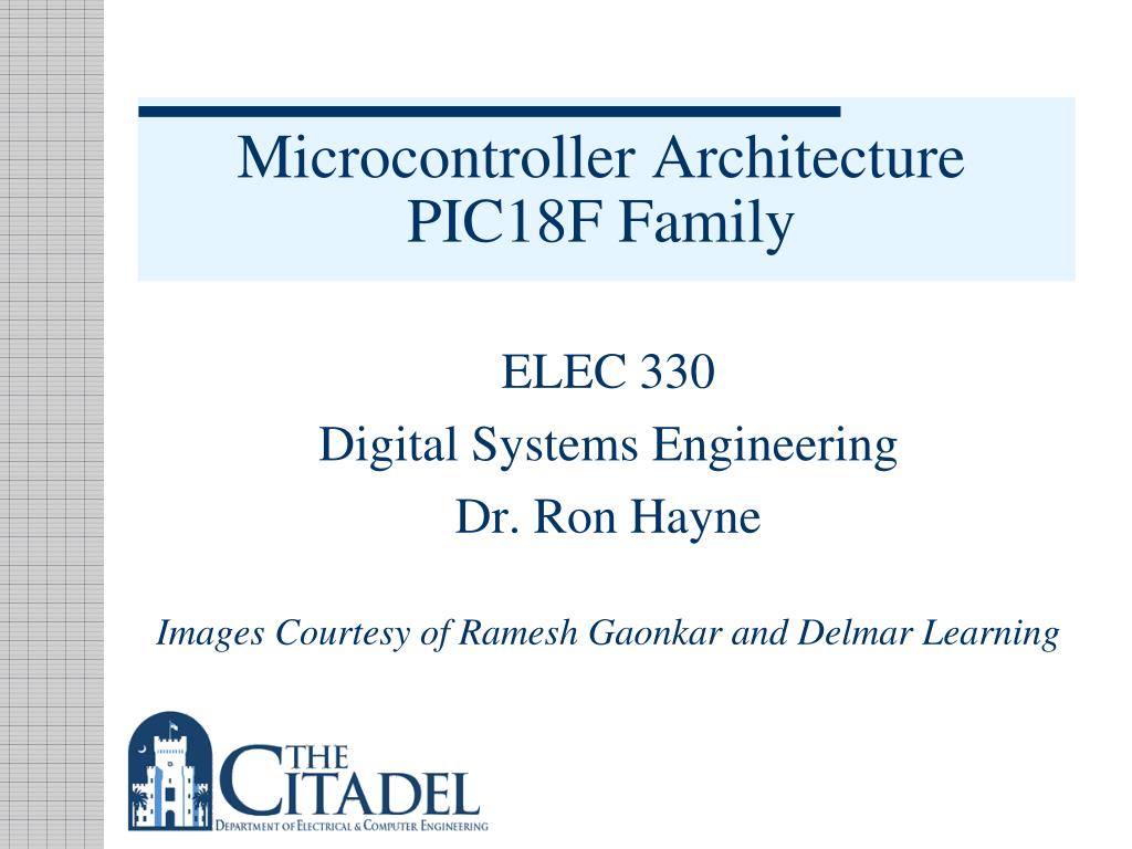 PPT - Microcontroller Architecture PIC18F Family PowerPoint ...