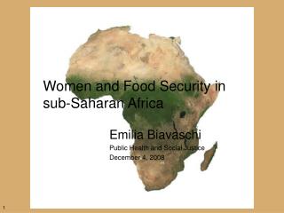 Women and Food Security in sub-Saharan Africa