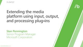 Extending the media platform using input, output, and processing plug-ins