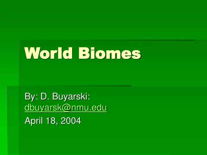 world biomes