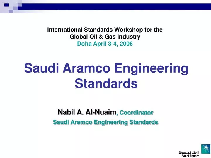 saudi aramco engineering standards