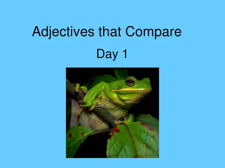 adjectives that compare