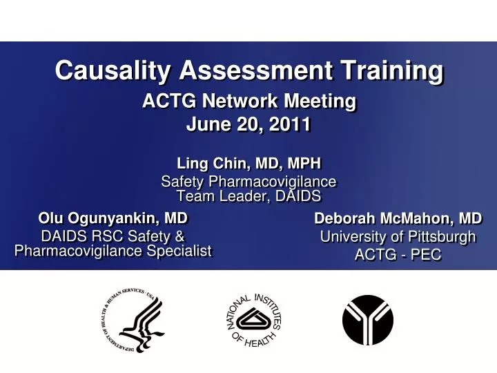causality assessment training actg network meeting june 20 2011