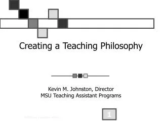 Creating a Teaching Philosophy