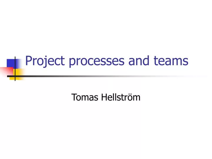 project processes and teams