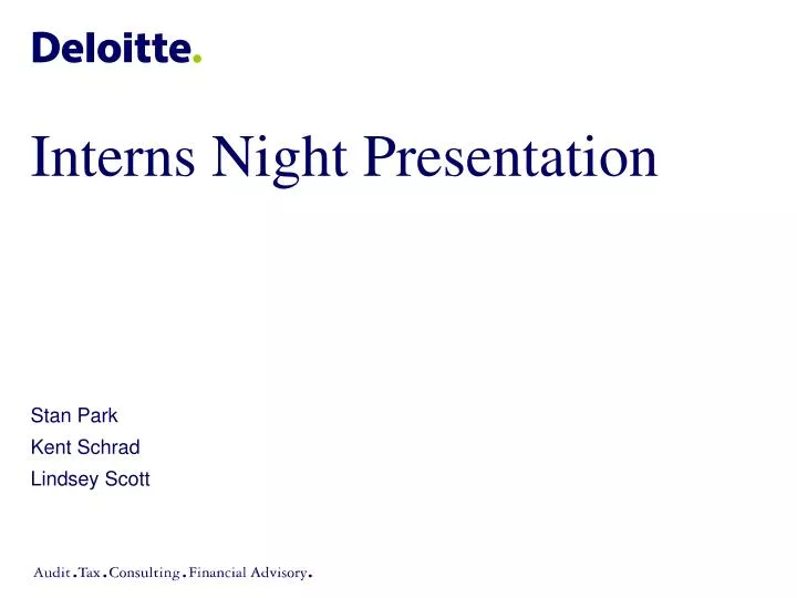 interns night presentation